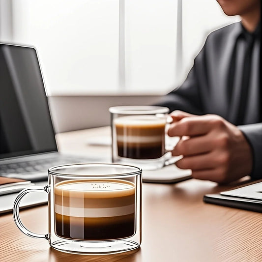 Double Layer Glass Mug