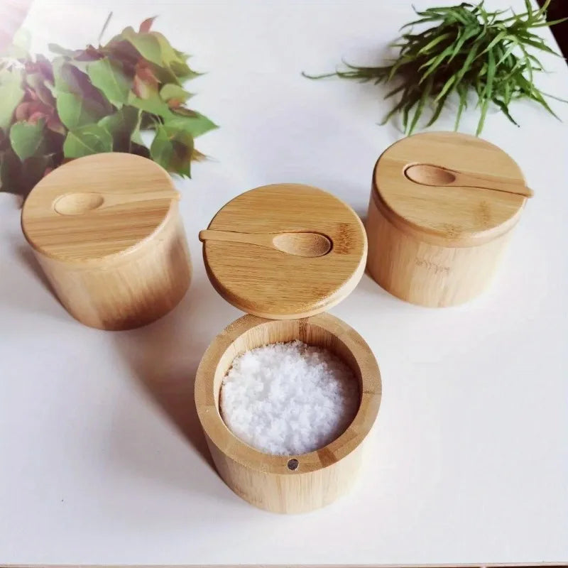 Bamboo Condiment Storage Set