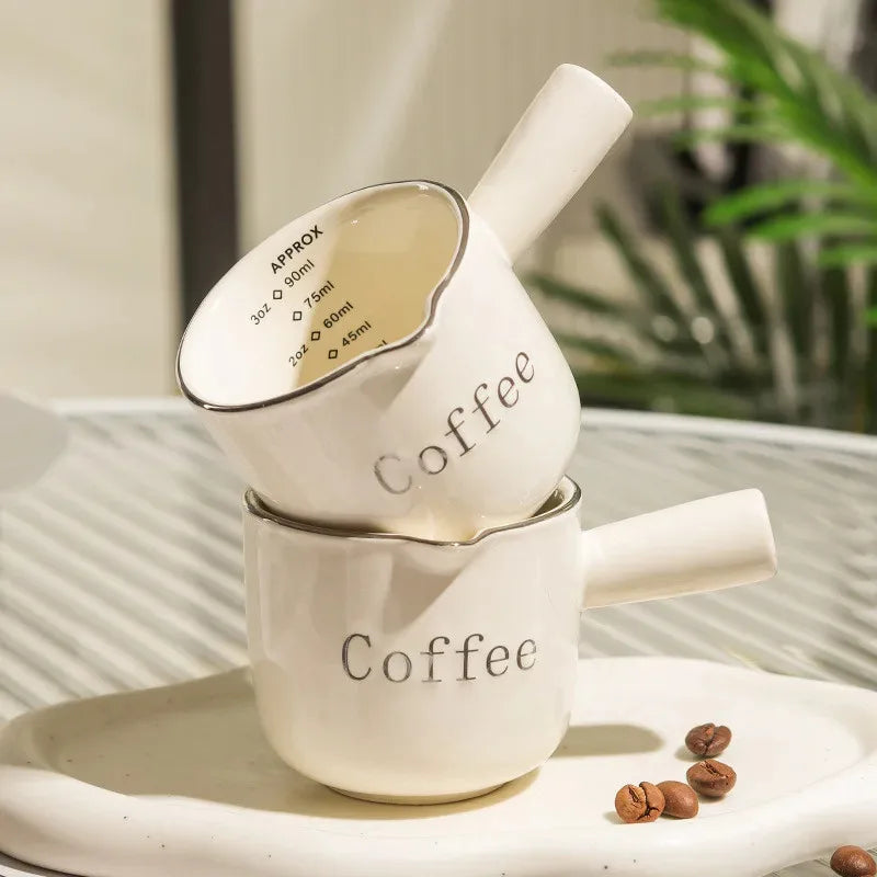 Ceramic Espresso Measuring Cup with Scale