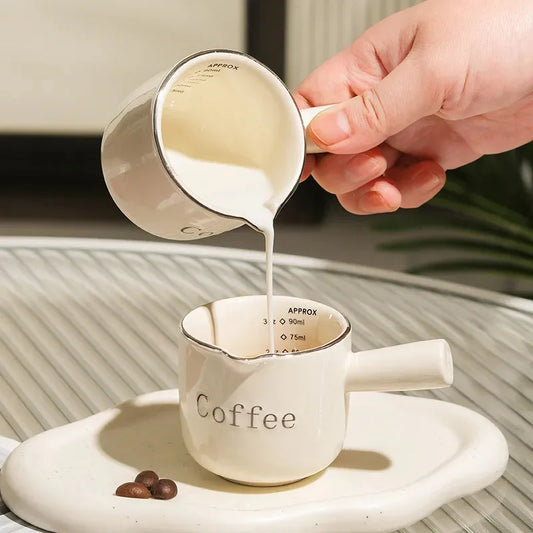 Ceramic Espresso Measuring Cup with Scale
