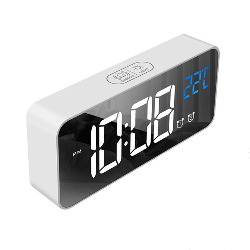 Rechargeable Voice Control Digital LED Alarm Clock