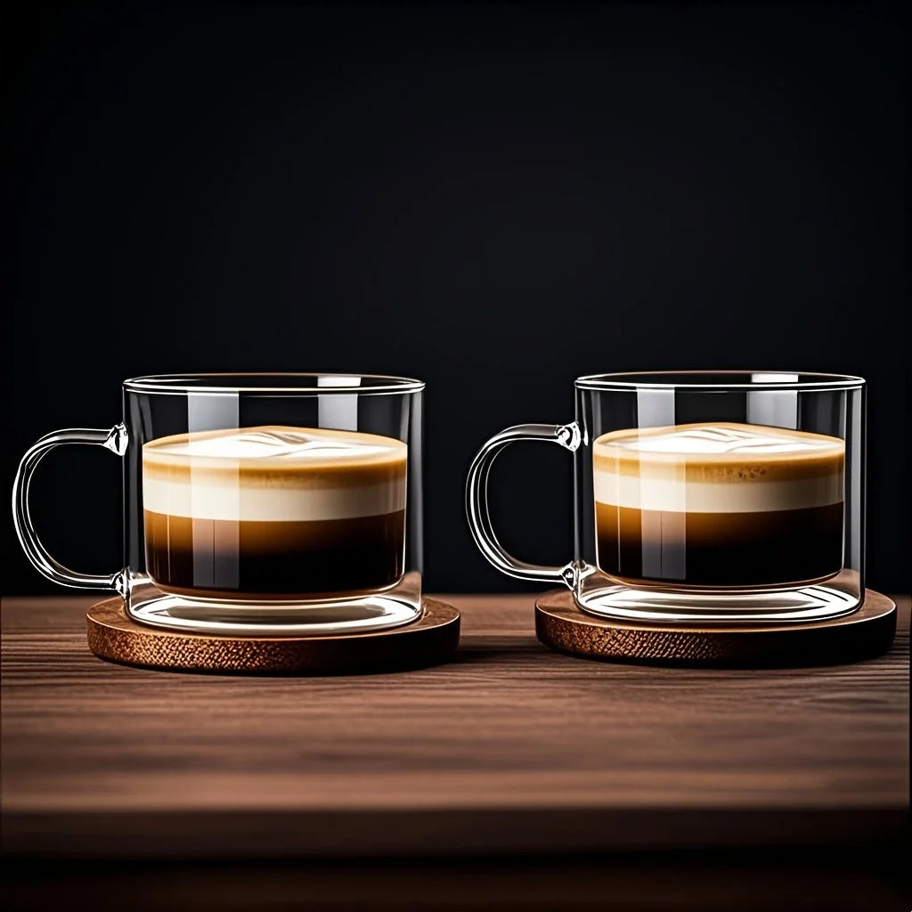 Double Layer Glass Mug