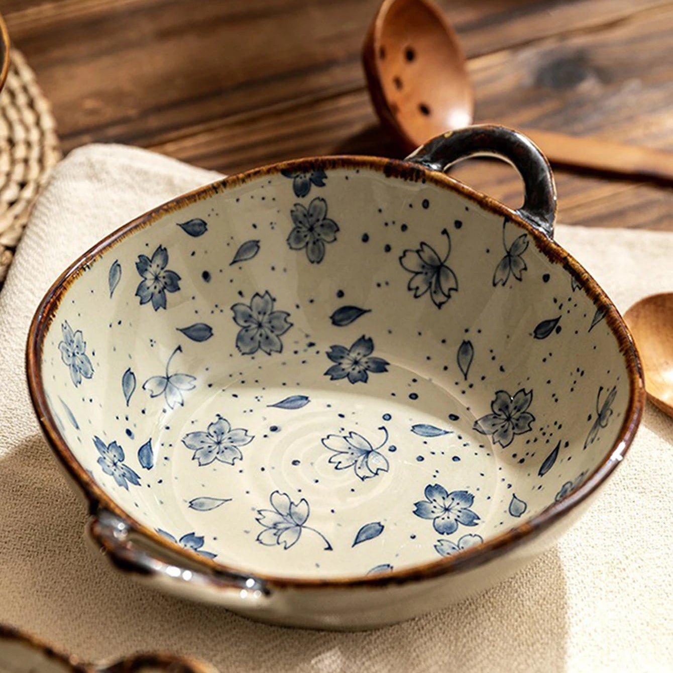 Ceramic Bowl with Handle