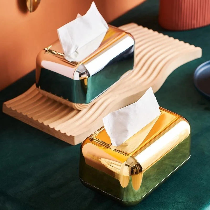 Luxury Metal Tissue Box and Napkin Holder