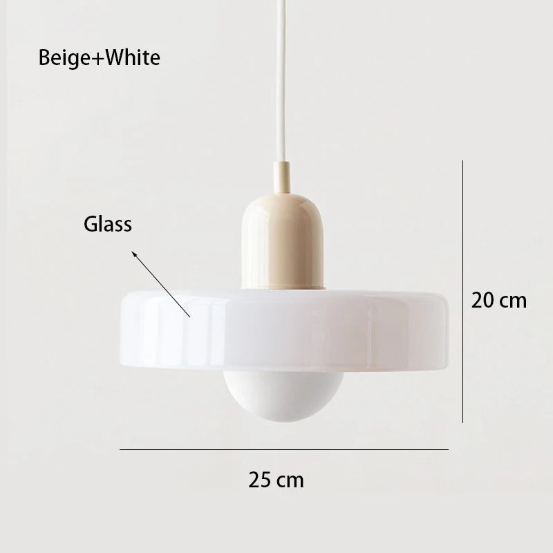 Nordic Retro Glass Chandelier with E27 LED Base