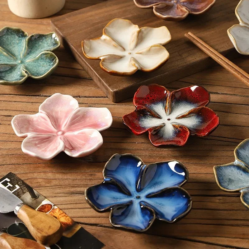 Flower Shaped Ceramic Dipping Sauce Dish