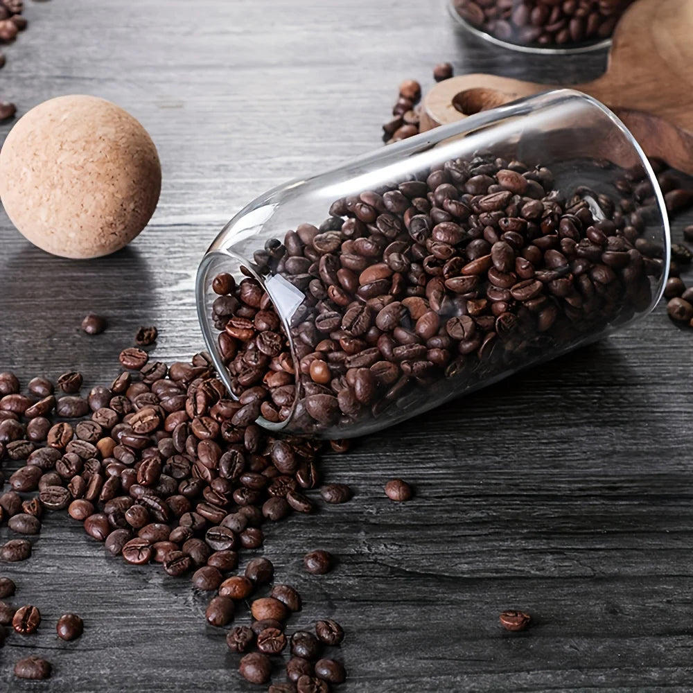 Glass Storage Jars with Cork Lids