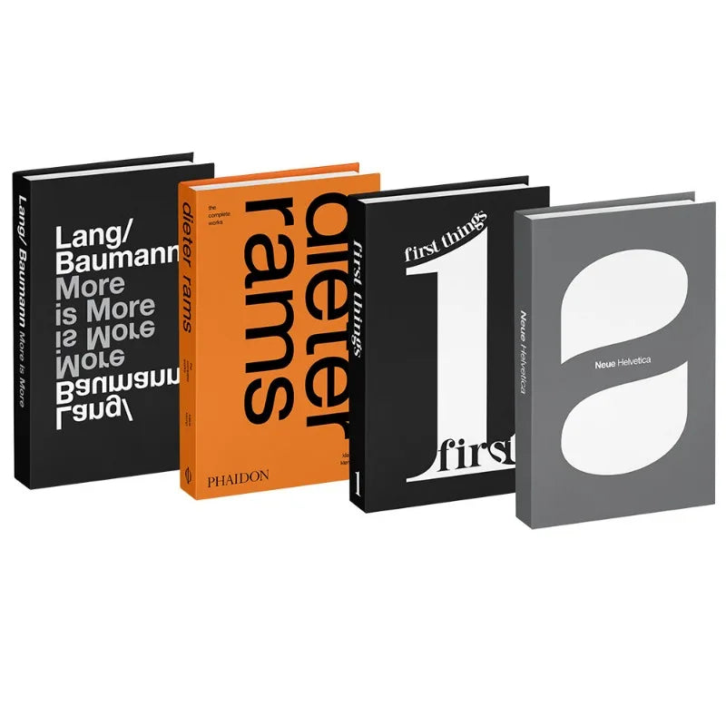 4Pcs Aesthetic Decorative Faux Book Set