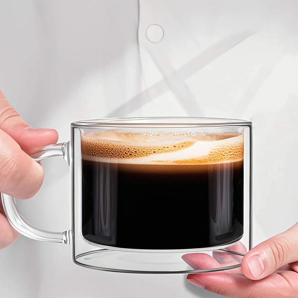 Double Layer Glass Mug