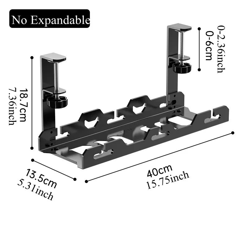 Under Table Metal Cable Management Tray