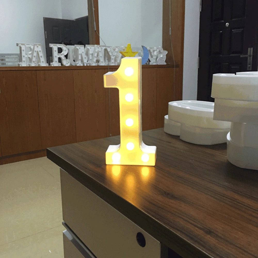 Luminous LED Alphabet and Number Lights
