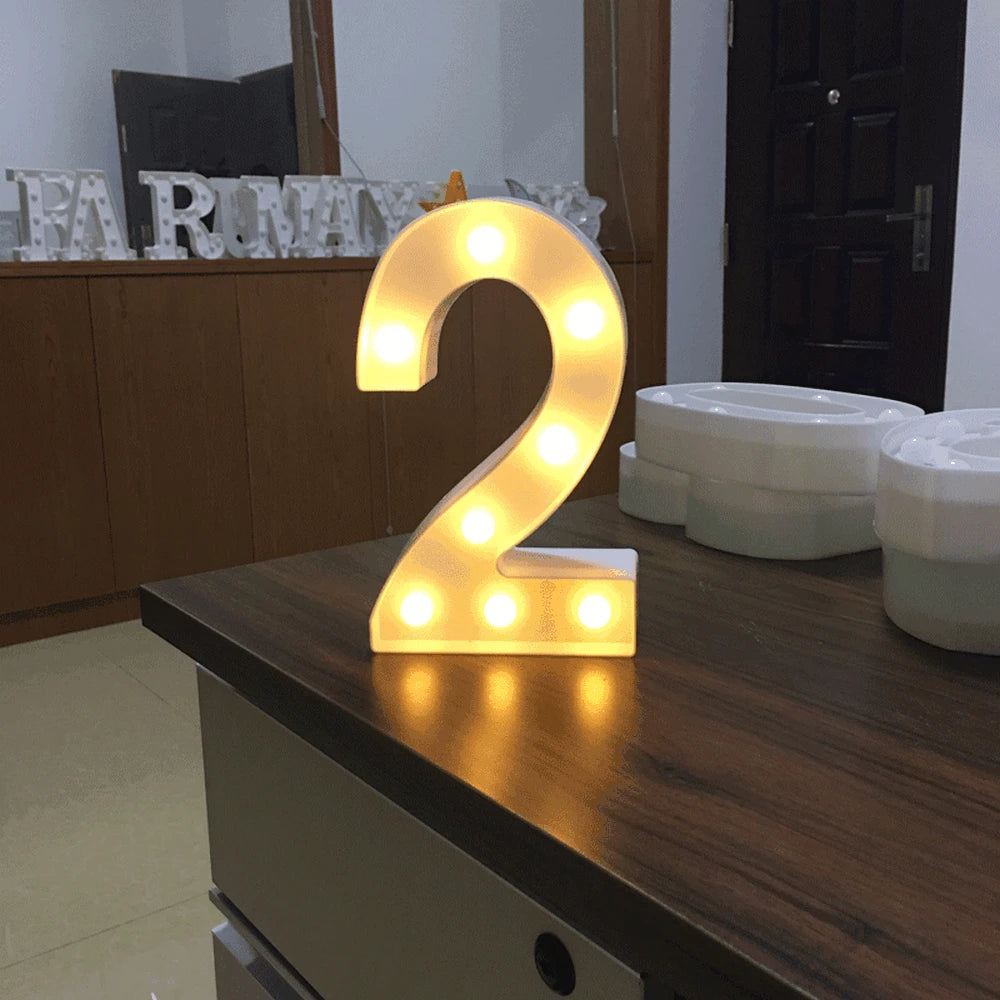 Luminous LED Alphabet and Number Lights