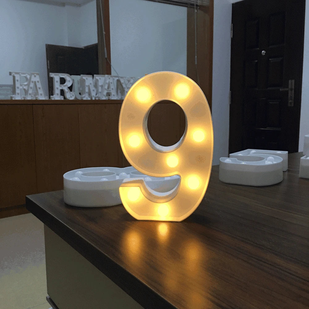 Luminous LED Alphabet and Number Lights