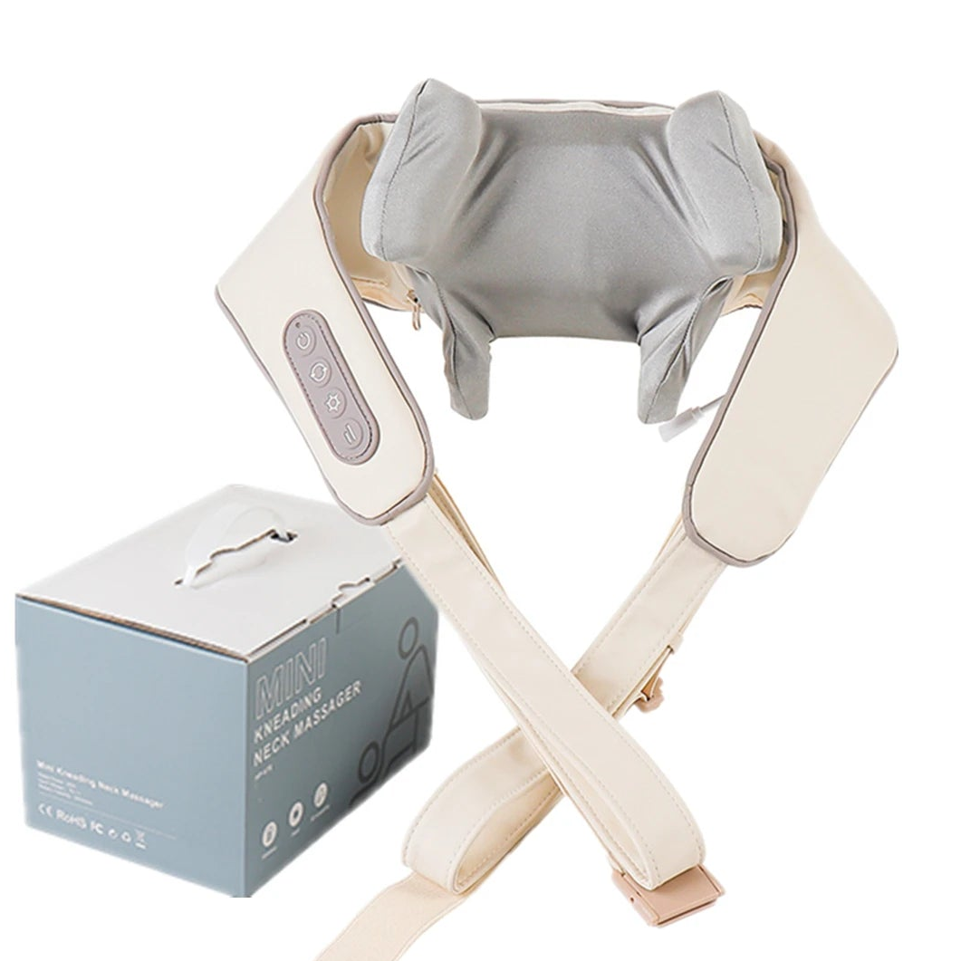 26W Wireless Neck & Shoulder Massager – Brushless Motor Kneading Shawl