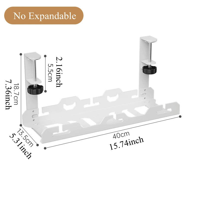 Under Table Metal Cable Management Tray
