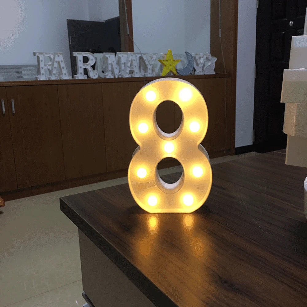 Luminous LED Alphabet and Number Lights