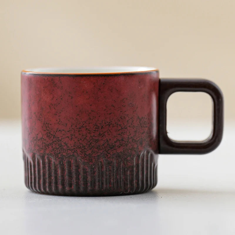 60ml Vintage Handmade Ceramic Cup with Wooden Handle