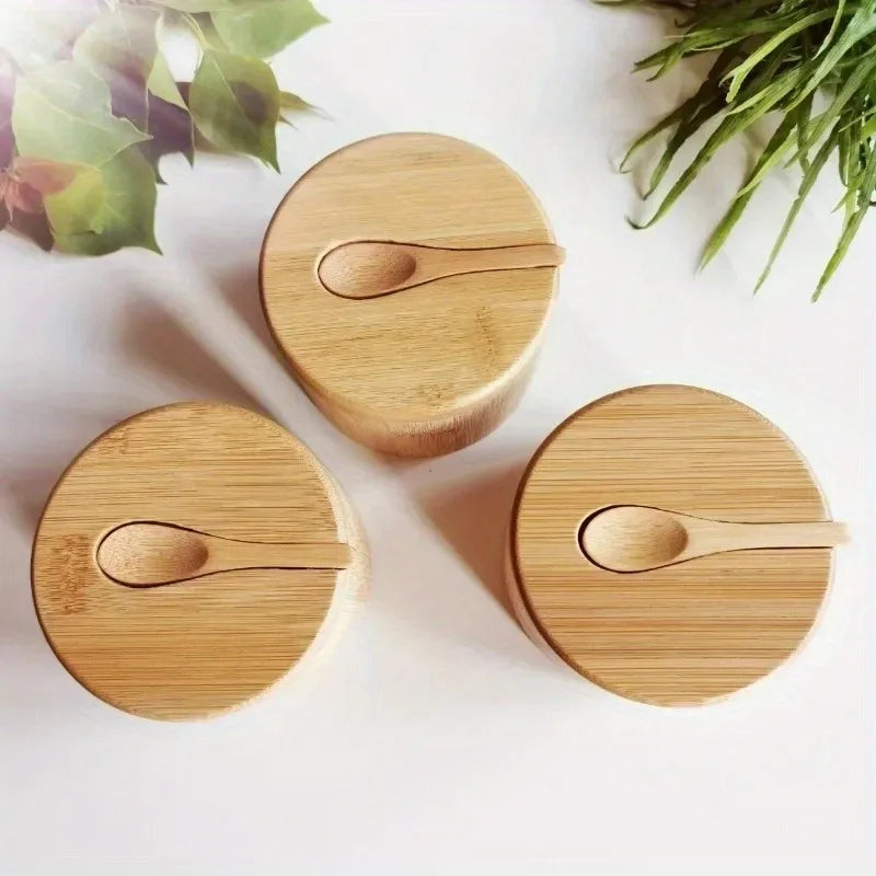 Bamboo Condiment Storage Set