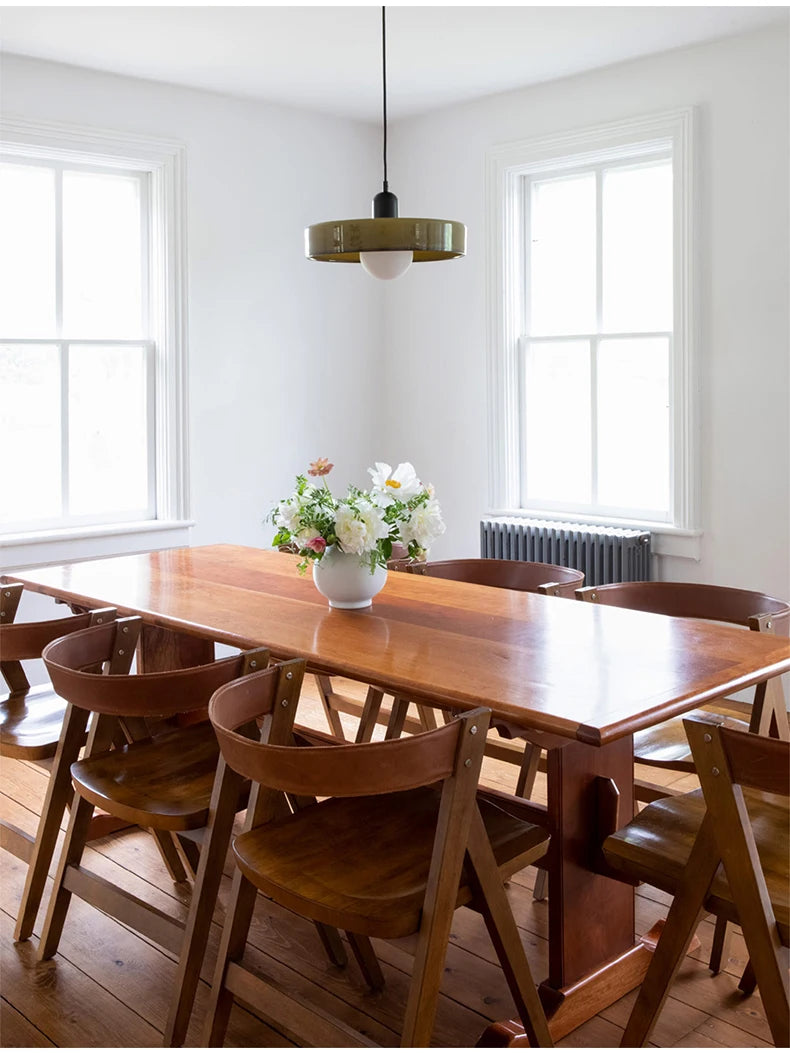 Nordic Retro Glass Chandelier with E27 LED Base