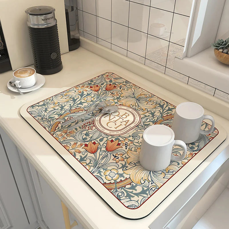 Super Absorbent Non Slip Kitchen Draining Mat