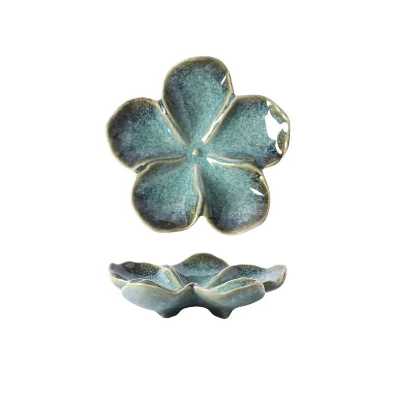 Flower Shaped Ceramic Dipping Sauce Dish