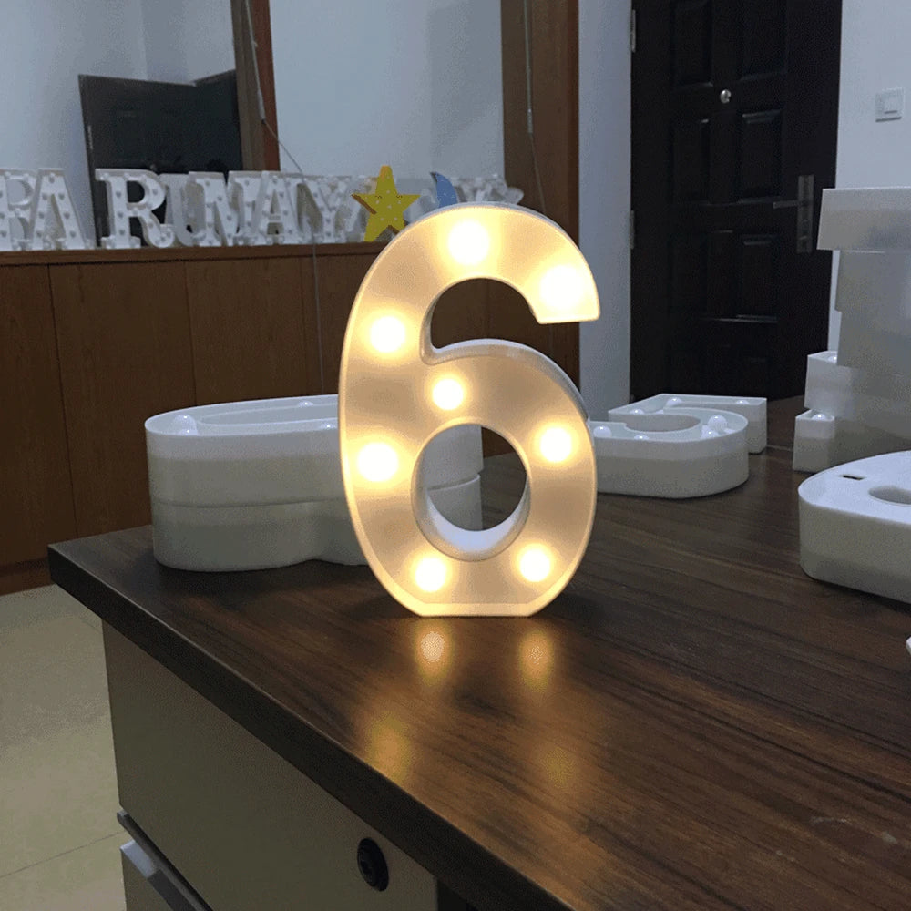 Luminous LED Alphabet and Number Lights
