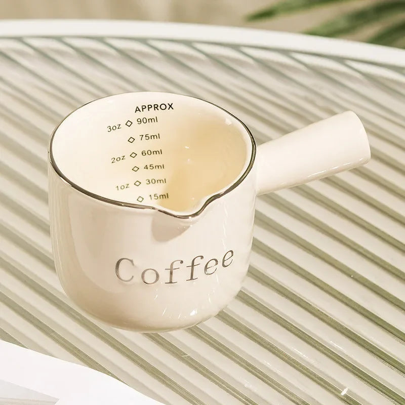 Ceramic Espresso Measuring Cup with Scale