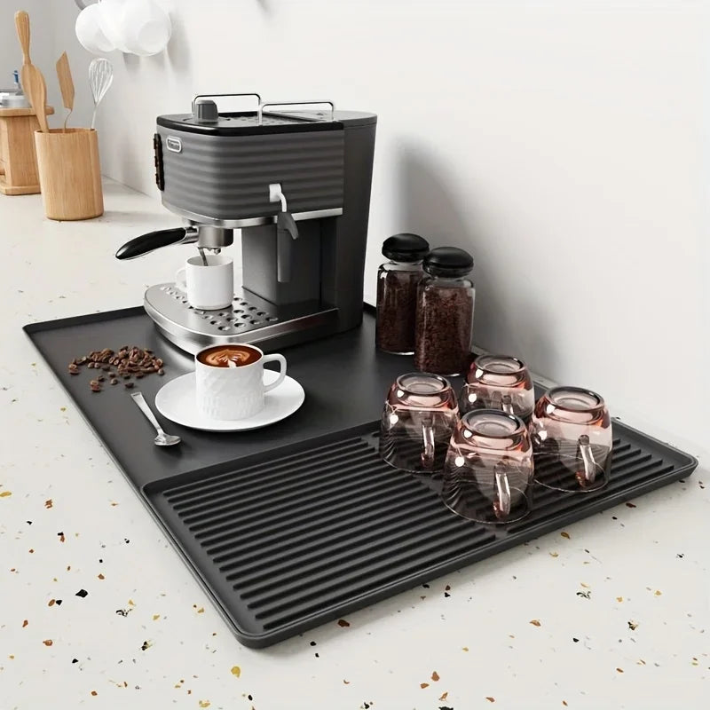 Silicone Coffee Bar Mat Non Slip Heat Resistant