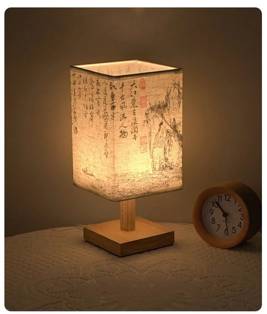 LED Dimmable Table Lamp – Fabric Shade, Bedroom Bedside Light