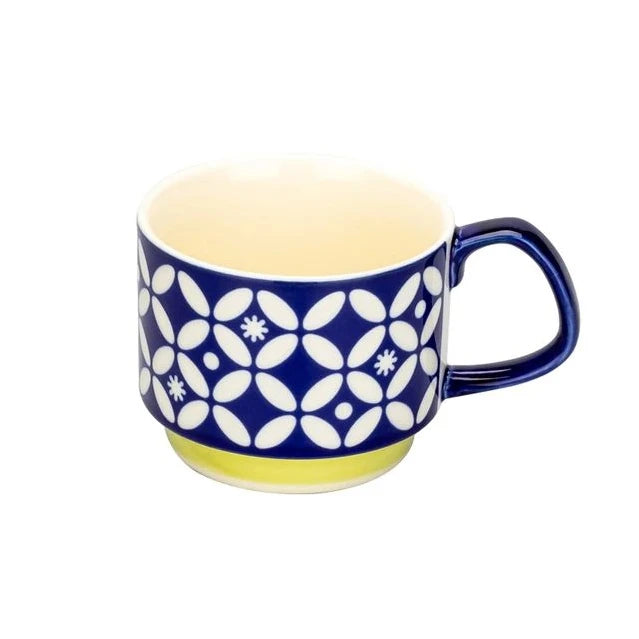 Retro Ceramic Flower Mug