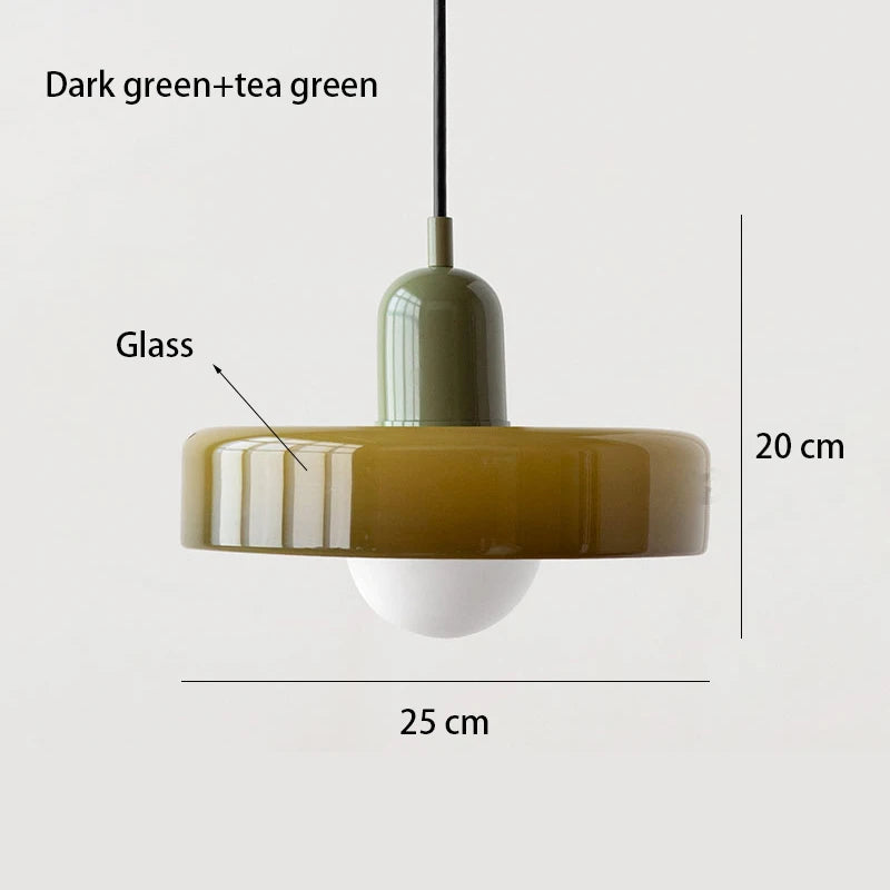 Nordic Retro Glass Chandelier with E27 LED Base