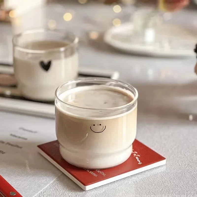 300ml Happy Wall Glass Cup