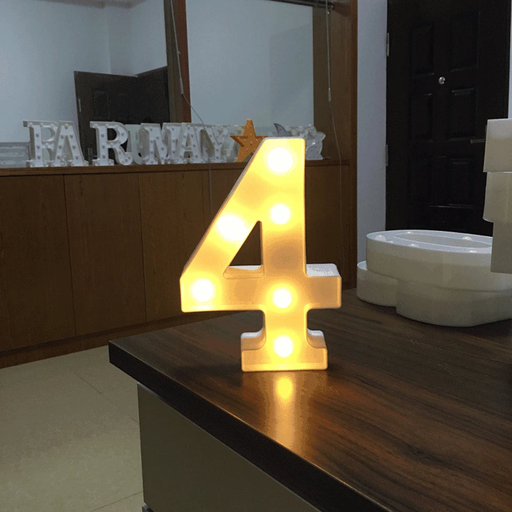 Luminous LED Alphabet and Number Lights
