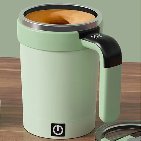 Smart Magnetic Auto-Stirring Cup – Temperature Display & Portable Electric Mug