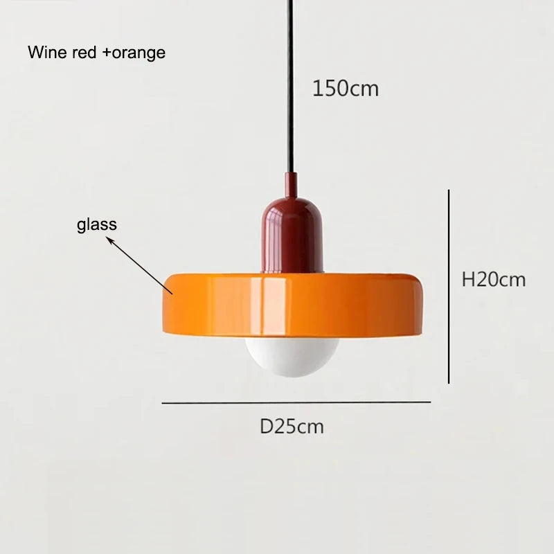 Nordic Retro Glass Chandelier with E27 LED Base