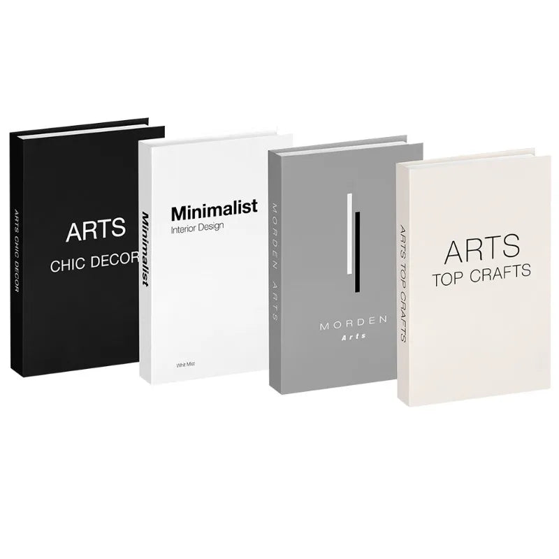 4Pcs Aesthetic Decorative Faux Book Set