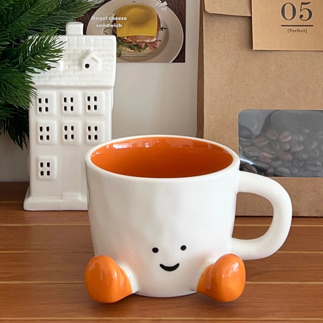 Happy Face Ceramic Coffee Mug