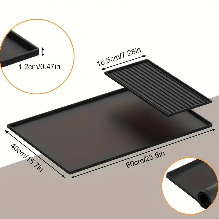 Silicone Coffee Bar Mat Non Slip Heat Resistant