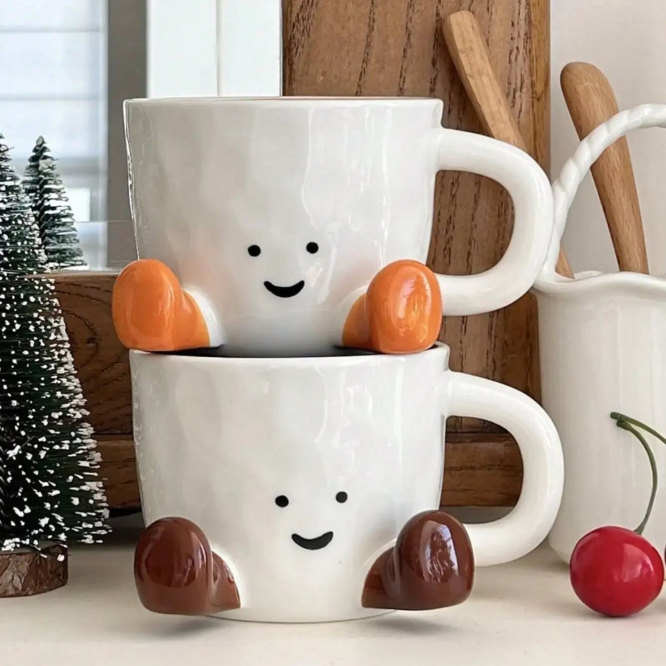Happy Face Ceramic Coffee Mug