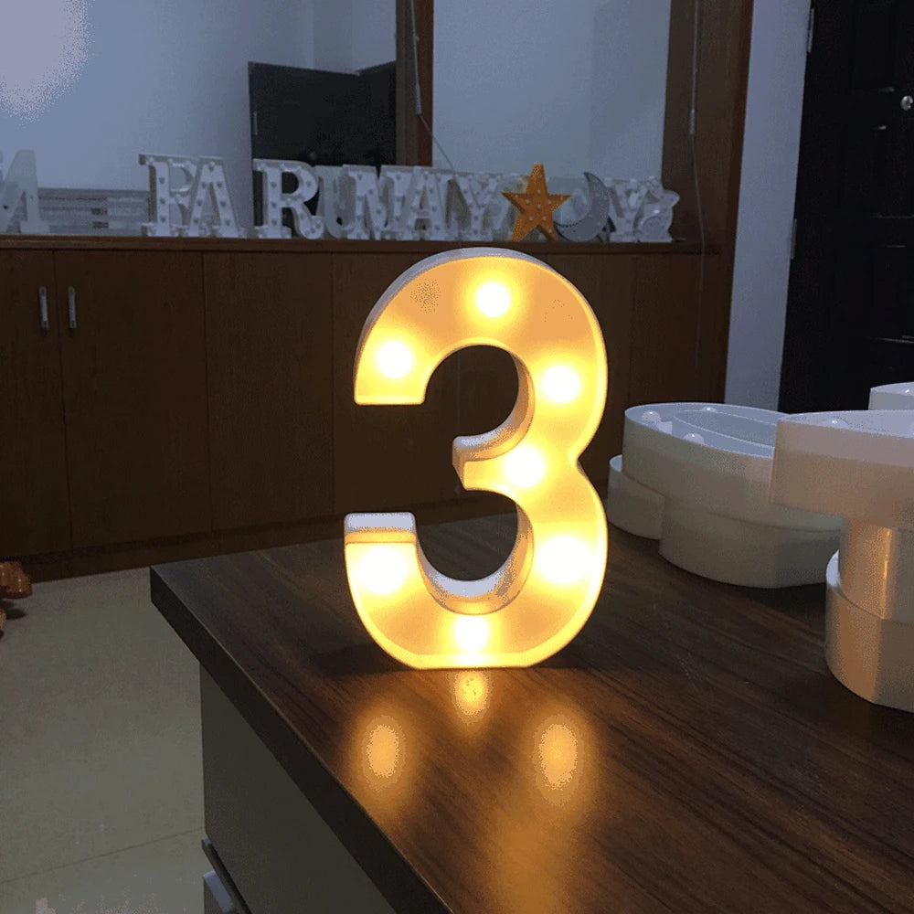 Luminous LED Alphabet and Number Lights