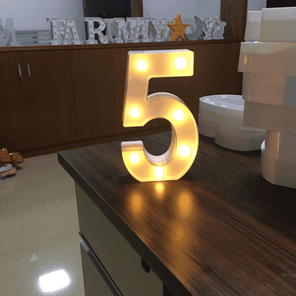Luminous LED Alphabet and Number Lights