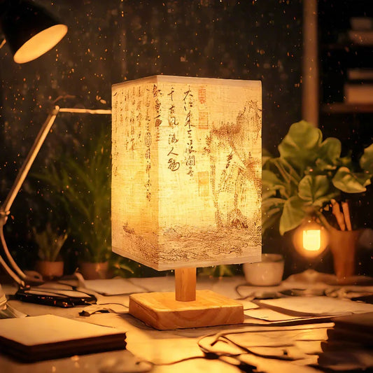 LED Dimmable Table Lamp – Fabric Shade, Bedroom Bedside Light