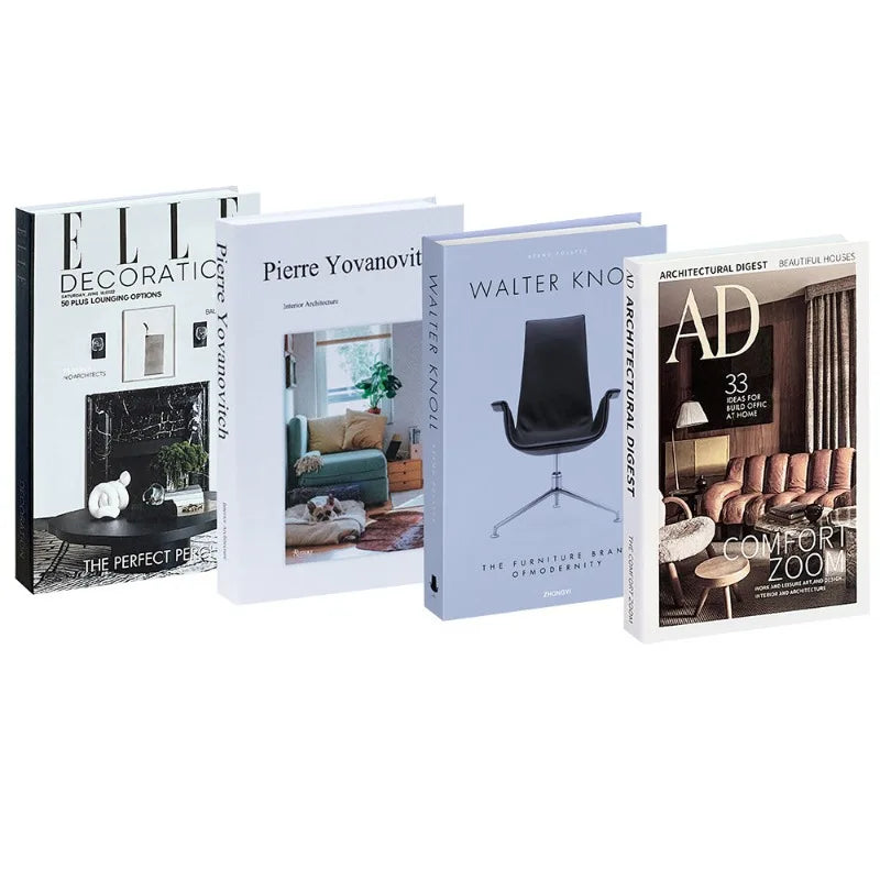 4Pcs Aesthetic Decorative Faux Book Set