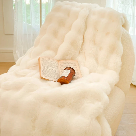 Double Layer Thick Faux Fur Blanket
