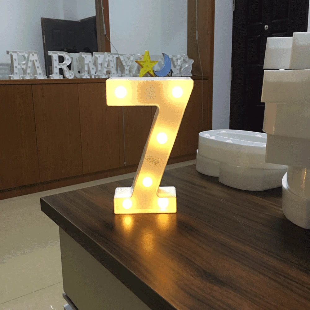Luminous LED Alphabet and Number Lights