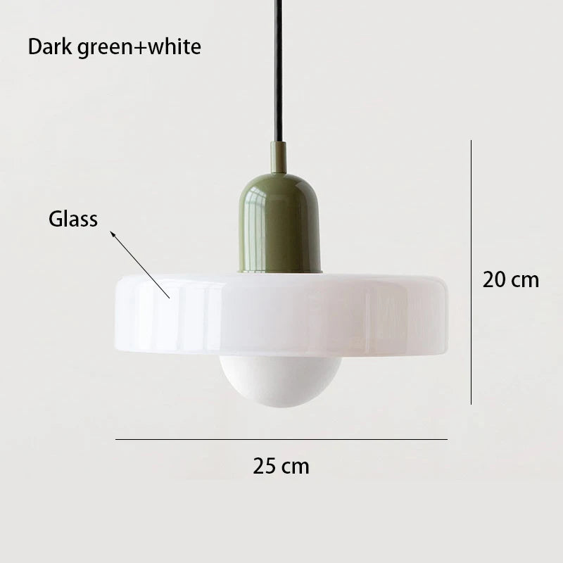 Nordic Retro Glass Chandelier with E27 LED Base