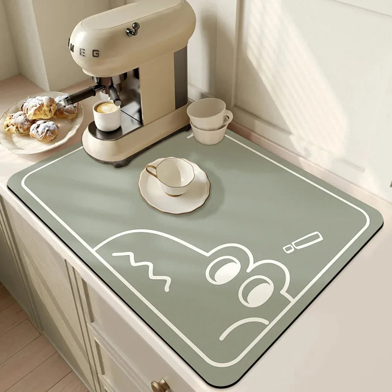 Super Absorbent Non Slip Kitchen Draining Mat