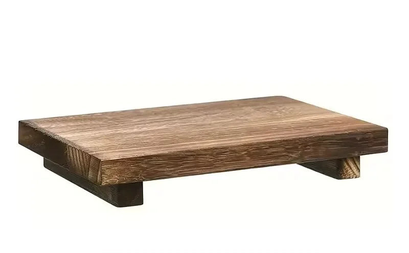 Wooden Pedestal Vanity Stand and Storage Tray