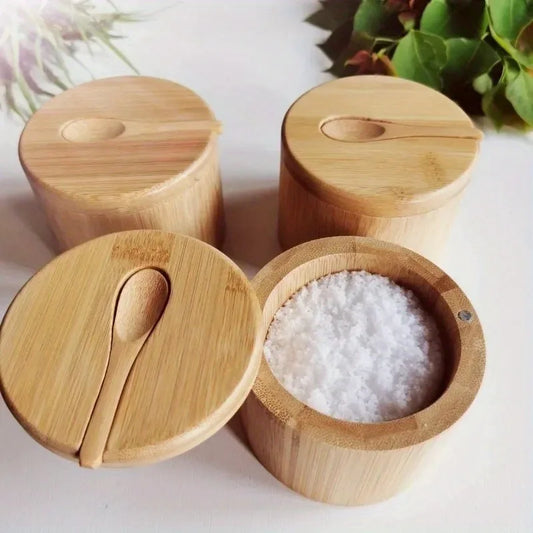 Bamboo Condiment Storage Set