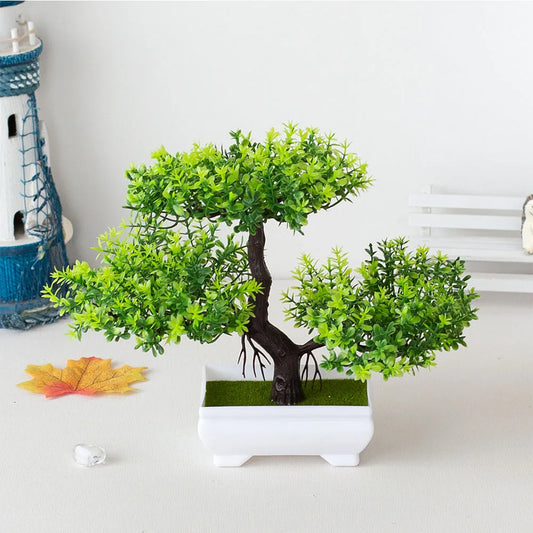 Small Potted Bonsai Artificial Plant